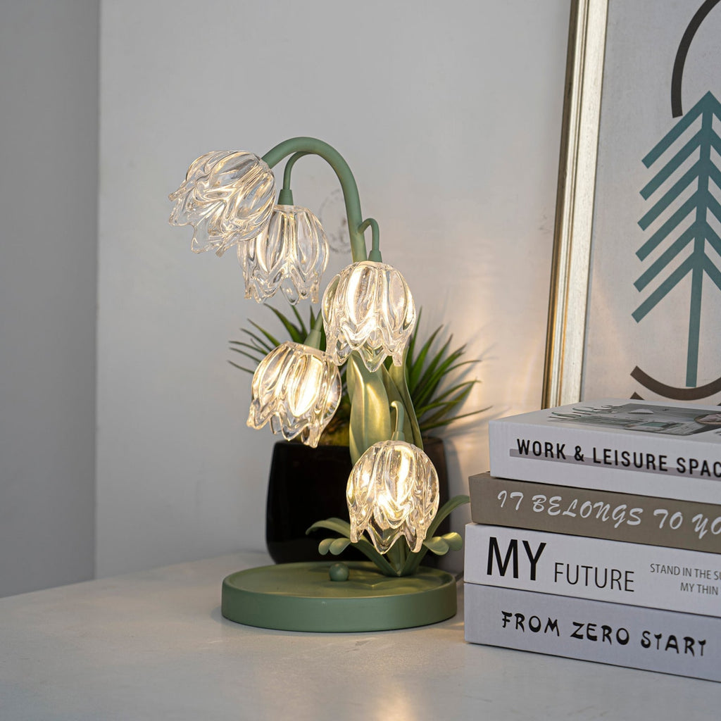 Contemporary Glass Table Lamp With USB Power for Living Room and Bedroom — Greenwich Home & Living