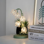 Contemporary Glass Table Lamp With USB Power for Living Room and Bedroom — Greenwich Home & Living