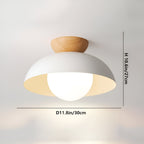 Contemporary Metal Bowl Ceiling Light for Living Room and Bedroom — Greenwich Home & Living