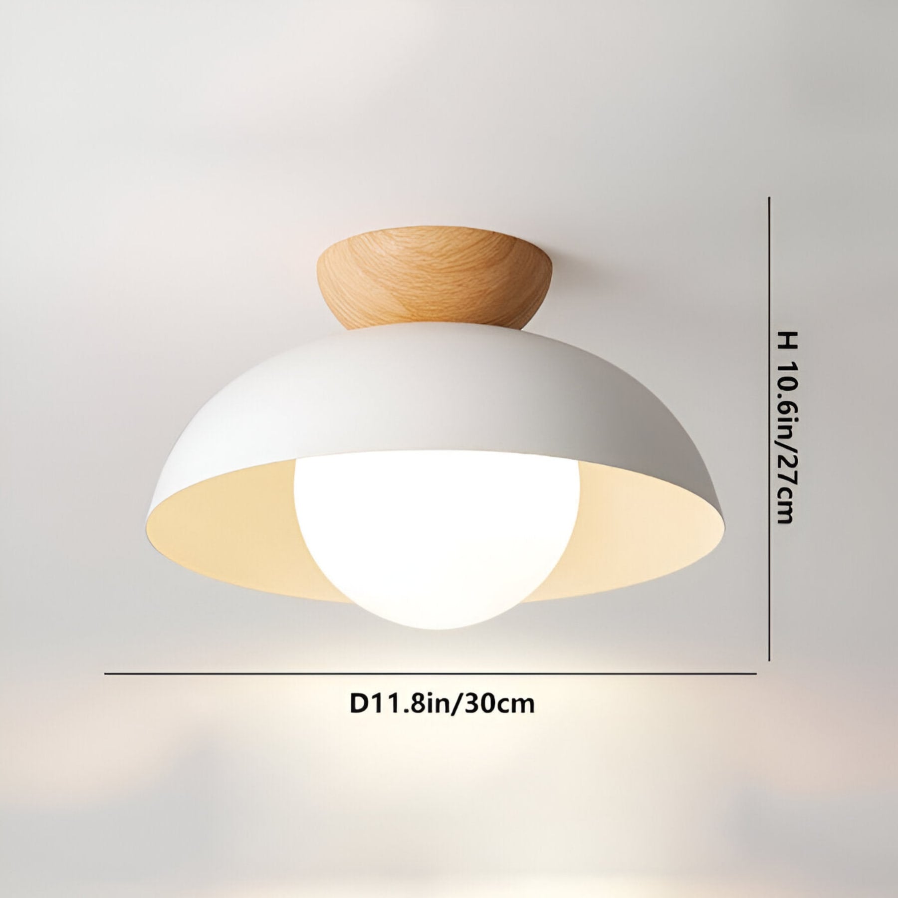 Contemporary Metal Bowl Ceiling Light for Living Room and Bedroom — Greenwich Home & Living