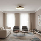 Retro Metal Semi-Flush Mount Ceiling Light With Three-Color Light — Greenwich Home & Living