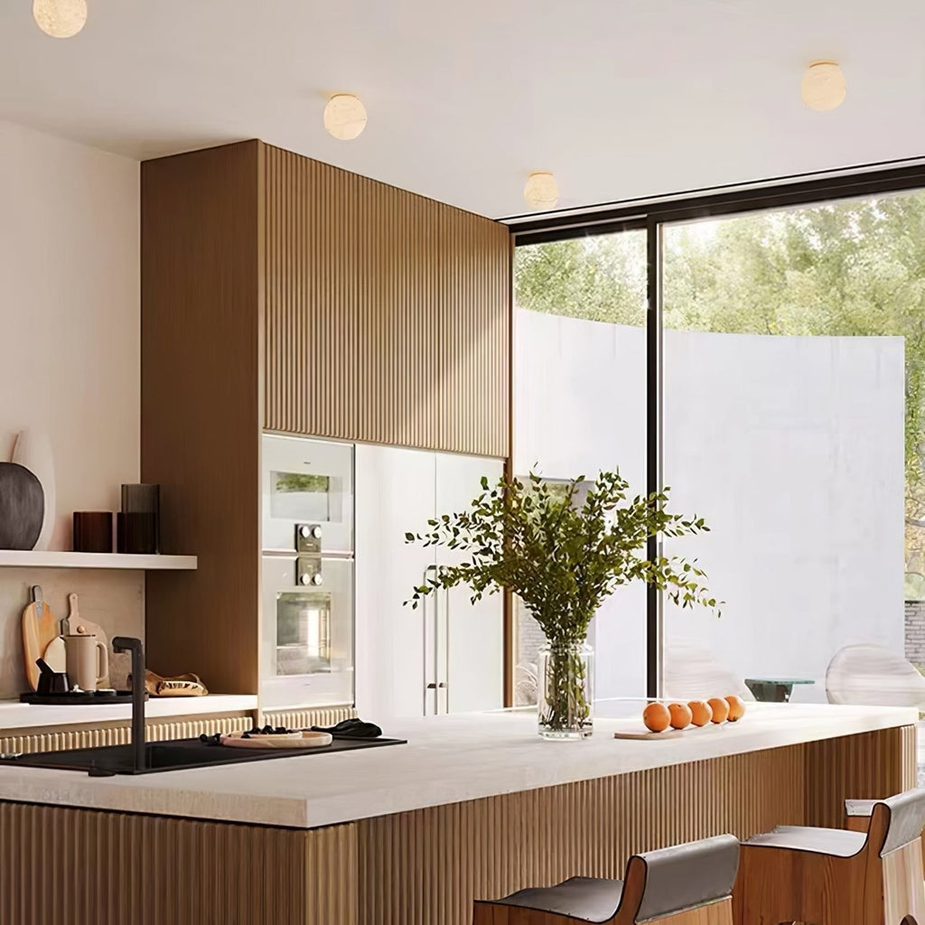 Contemporary Marble Wall Light With Warm Glow — Greenwich Home & Living