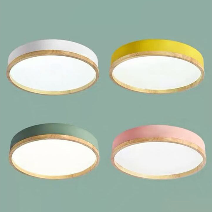 Scandinavian Wood Flush Mount Ceiling Light for Living Room — Greenwich Home & Living