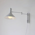 Retro Metal Wall Light With Tri-Color Lighting for Bedroom in White — Greenwich Home & Living