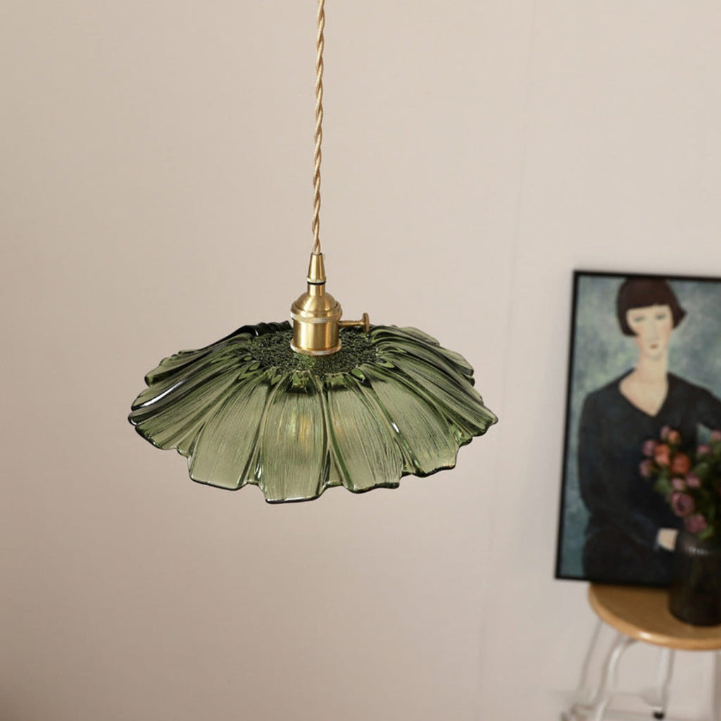 Retro Copper and Glass Pendant Light for Living Room — Greenwich Home & Living