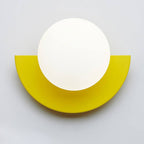 Modern Metal Wall Sconce for Living Room and Bedroom in Yellow — Greenwich Home & Living