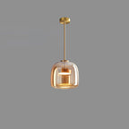 Contemporary Glass Pendant Light With USB-Rechargeable Battery in Gold — Greenwich Home & Living
