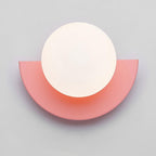 Modern Metal Wall Sconce for Living Room and Bedroom in Pink — Greenwich Home & Living