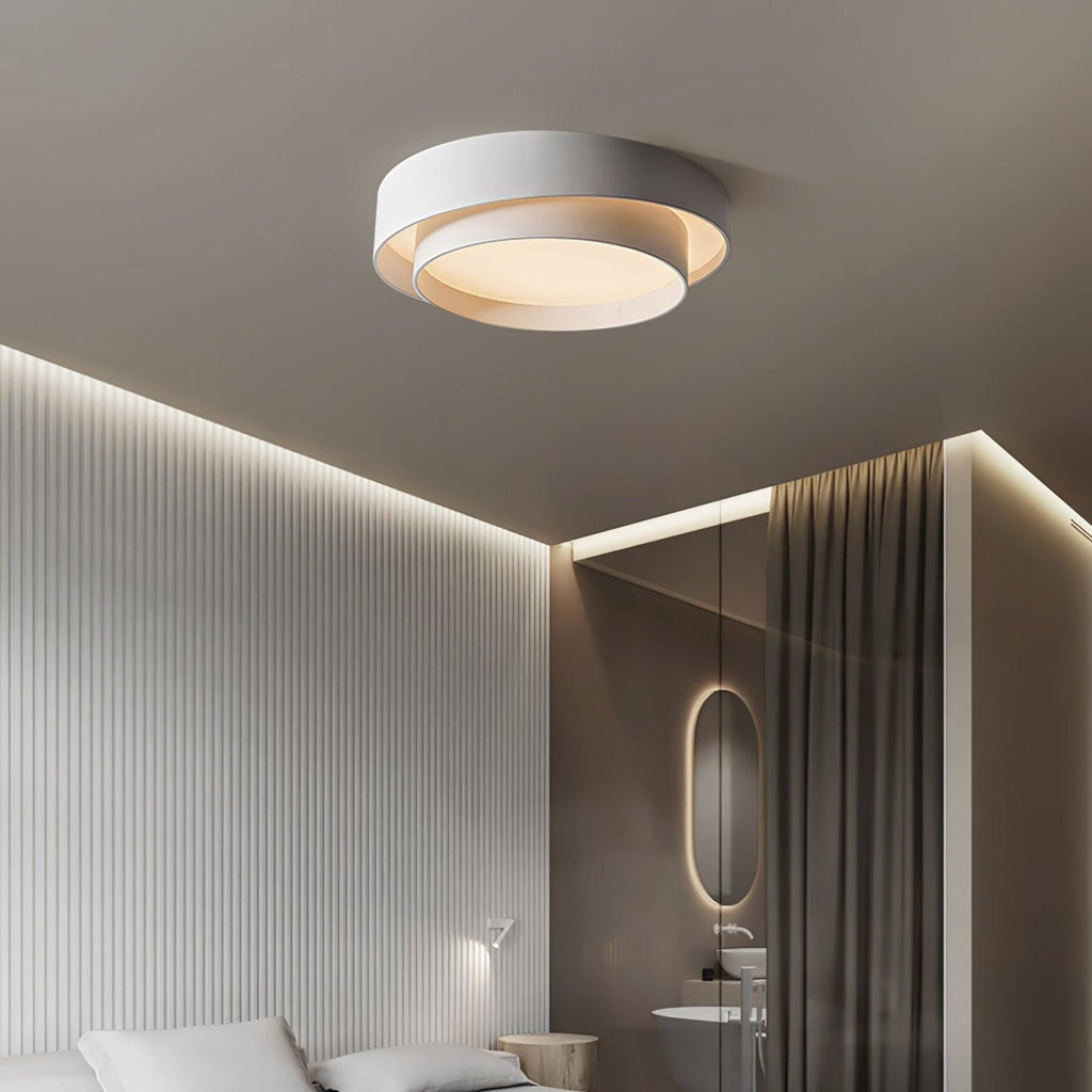 Minimalist Metal Flush Mount Ceiling Light With Bright Daylight LED — Greenwich Home & Living