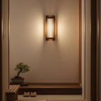 Contemporary Acrylic and Wood Wall Light With Tri-Color Lighting — Greenwich Home & Living