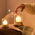 Matte Plastic Cordless Table Lamp With Warm White Light for Bedroom — Greenwich Home & Living