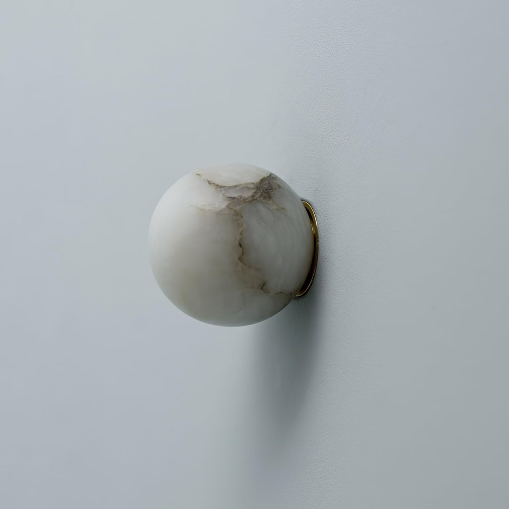 Contemporary Marble Wall Light With Warm Glow — Greenwich Home & Living