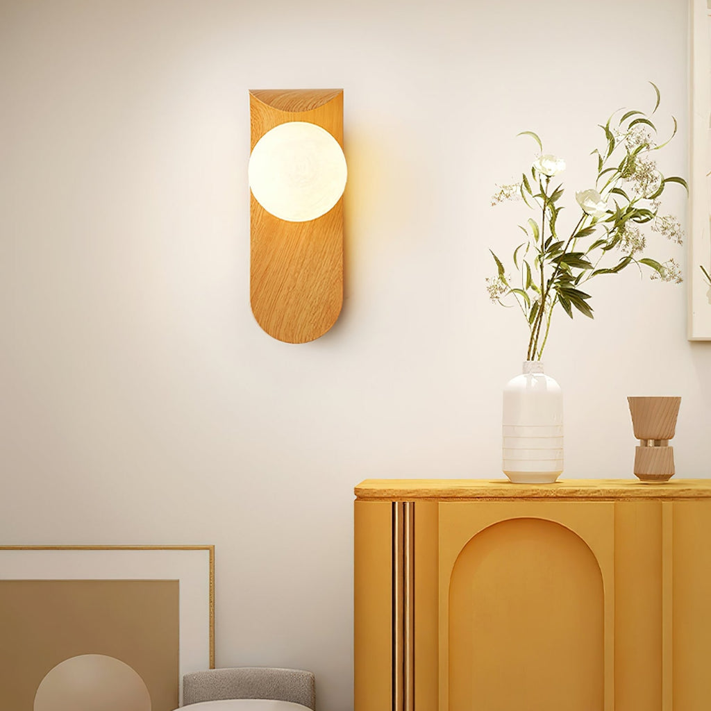Minimalist Wood Wall Light With Tri-Color Changing Glow — Greenwich Home & Living