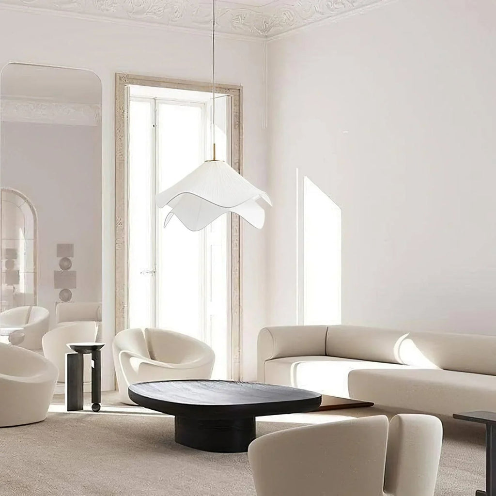Contemporary Fabric Pendant Light With Dimmable Color Options for Living Room — Greenwich Home & Living
