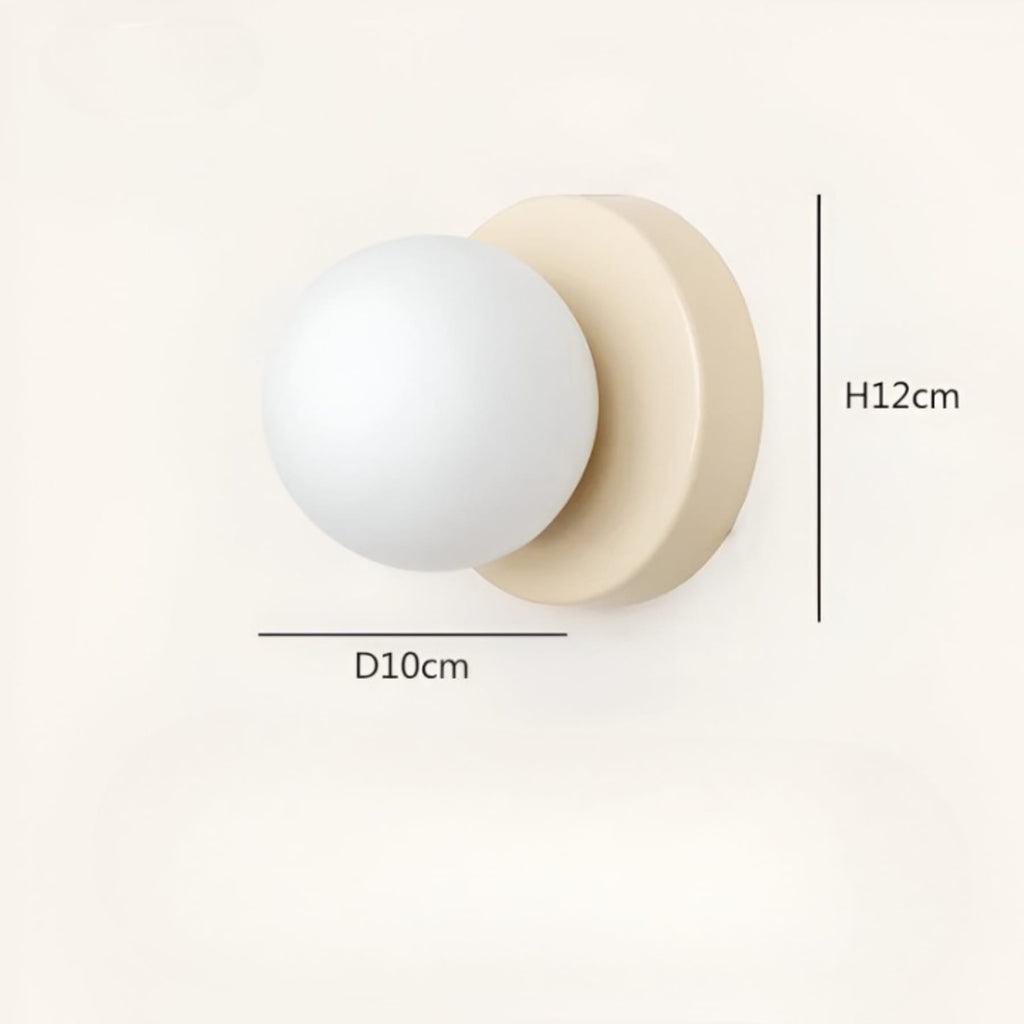 Minimalist Metal Glass Wall Light With Warm White Glow — Greenwich Home & Living