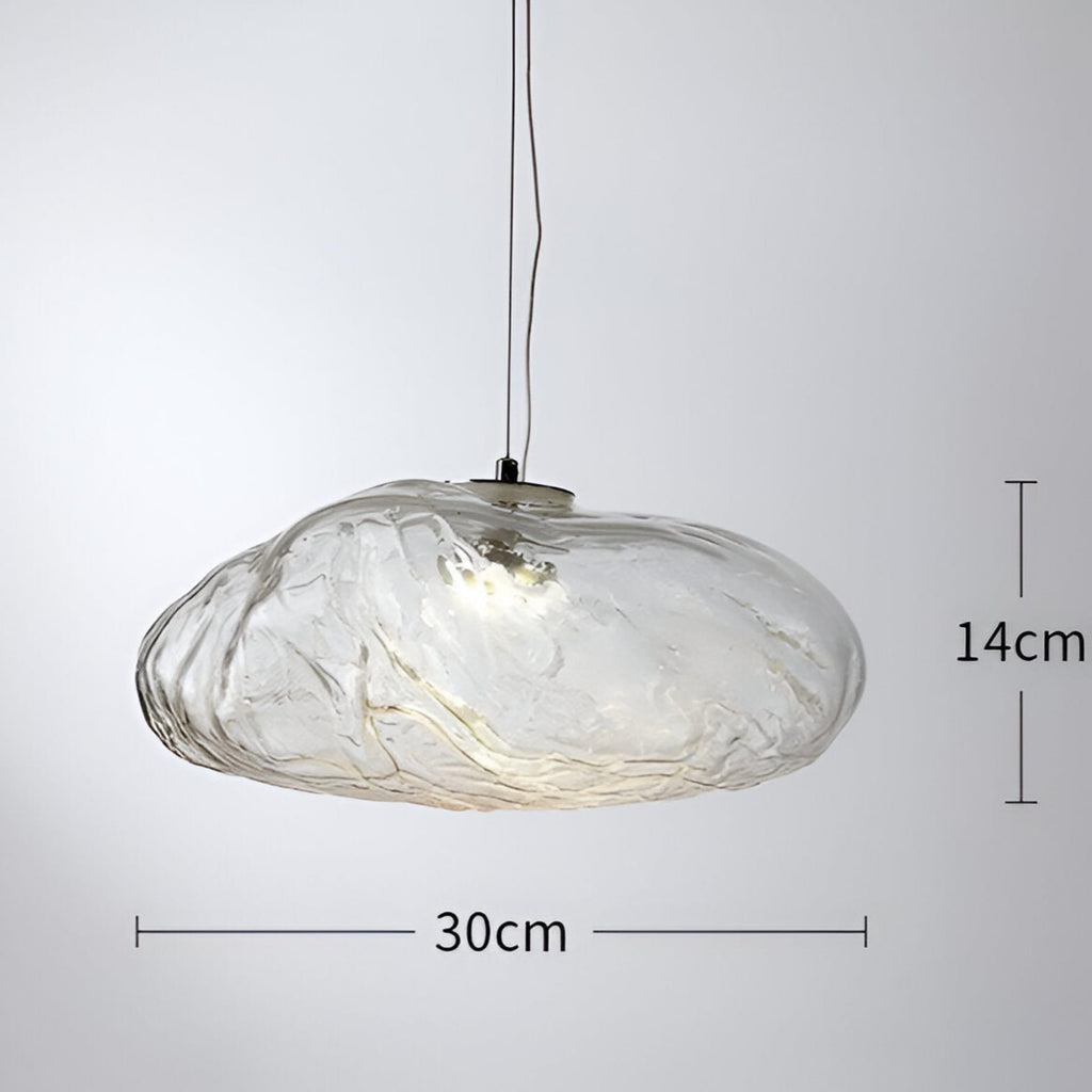 Contemporary Glass Pendant Light With Warm White Glow for Living & Dining Rooms — Greenwich Home & Living