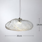 Contemporary Glass Pendant Light With Warm White Glow for Living & Dining Rooms — Greenwich Home & Living