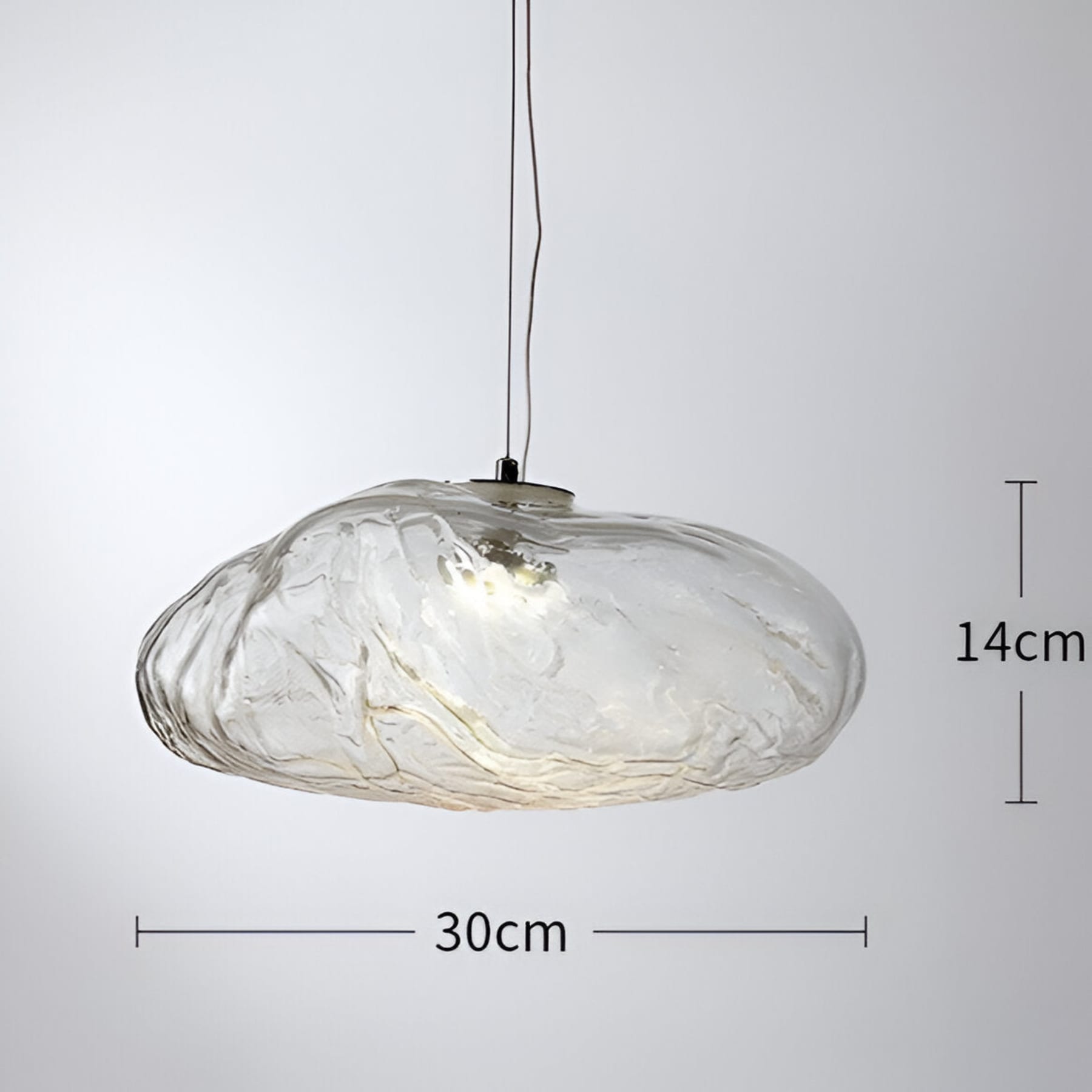 Contemporary Glass Pendant Light With Warm White Glow for Living & Dining Rooms — Greenwich Home & Living