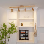 Modern Linear Walnut Wood Ceiling Light With Selectable Color Temperature — Greenwich Home & Living