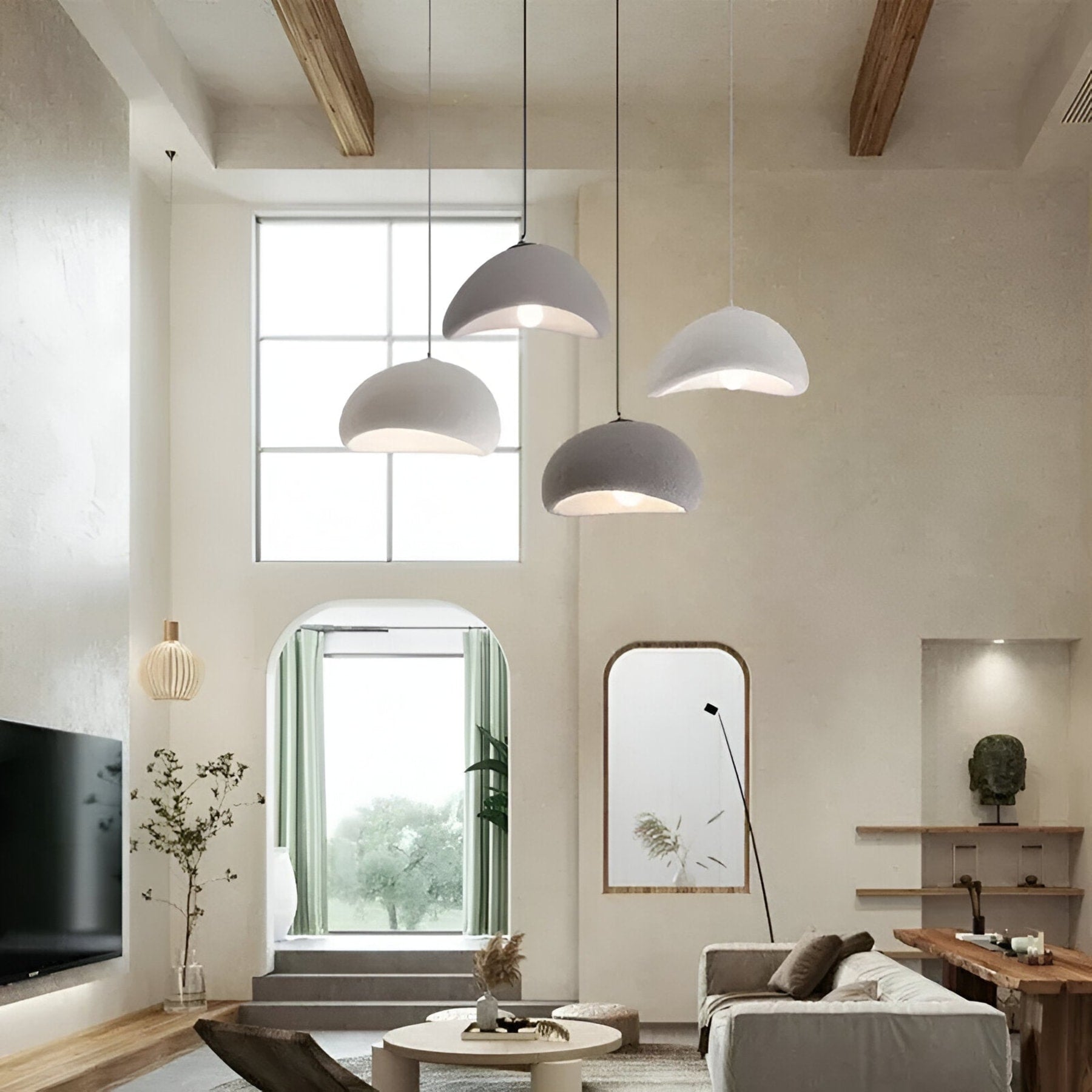 Minimalist Polystyrene Pendant Light for Living Room and Dining Room — Greenwich Home & Living