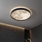 Modern Metal Flush Mount Ceiling Light With Remote Dimming in Black — Greenwich Home & Living