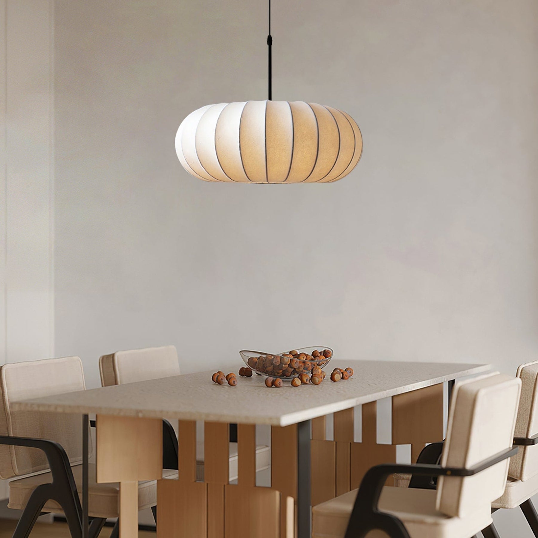 Modern Silk Fabric Pendant Light With Adjustable Color Temperature — Greenwich Home & Living