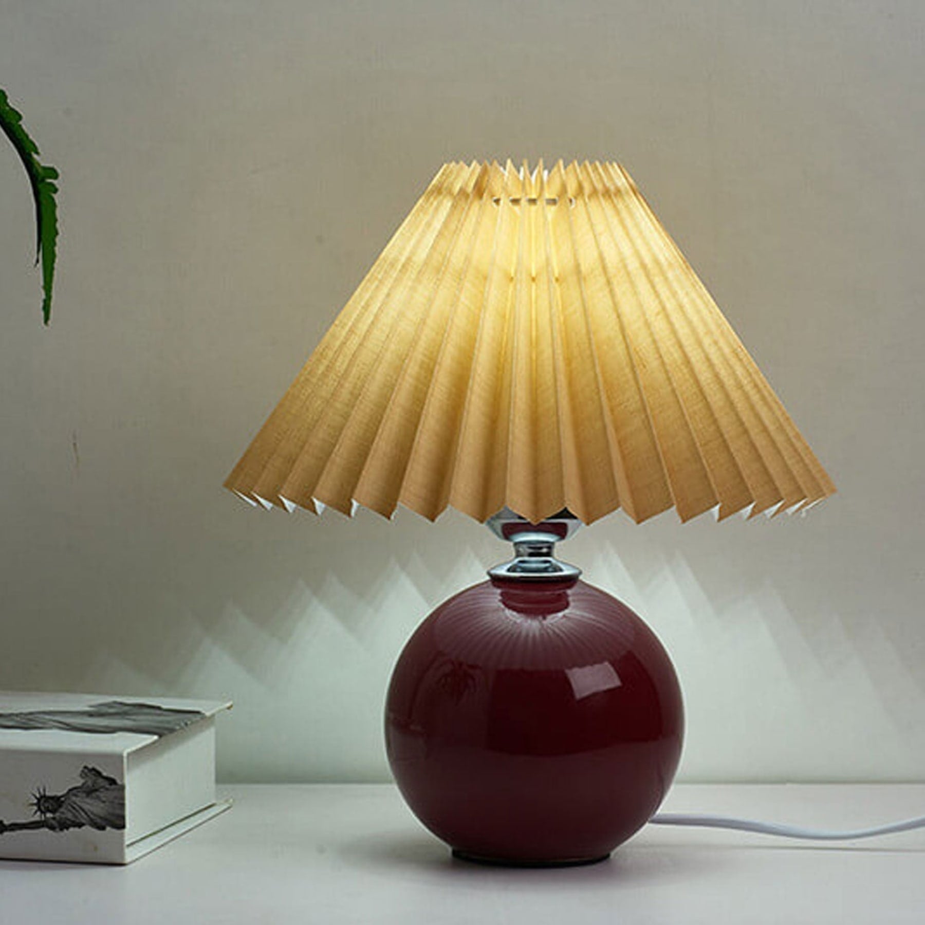 Contemporary Ceramic Table Lamp With Fabric Shade for Living Room — Greenwich Home & Living