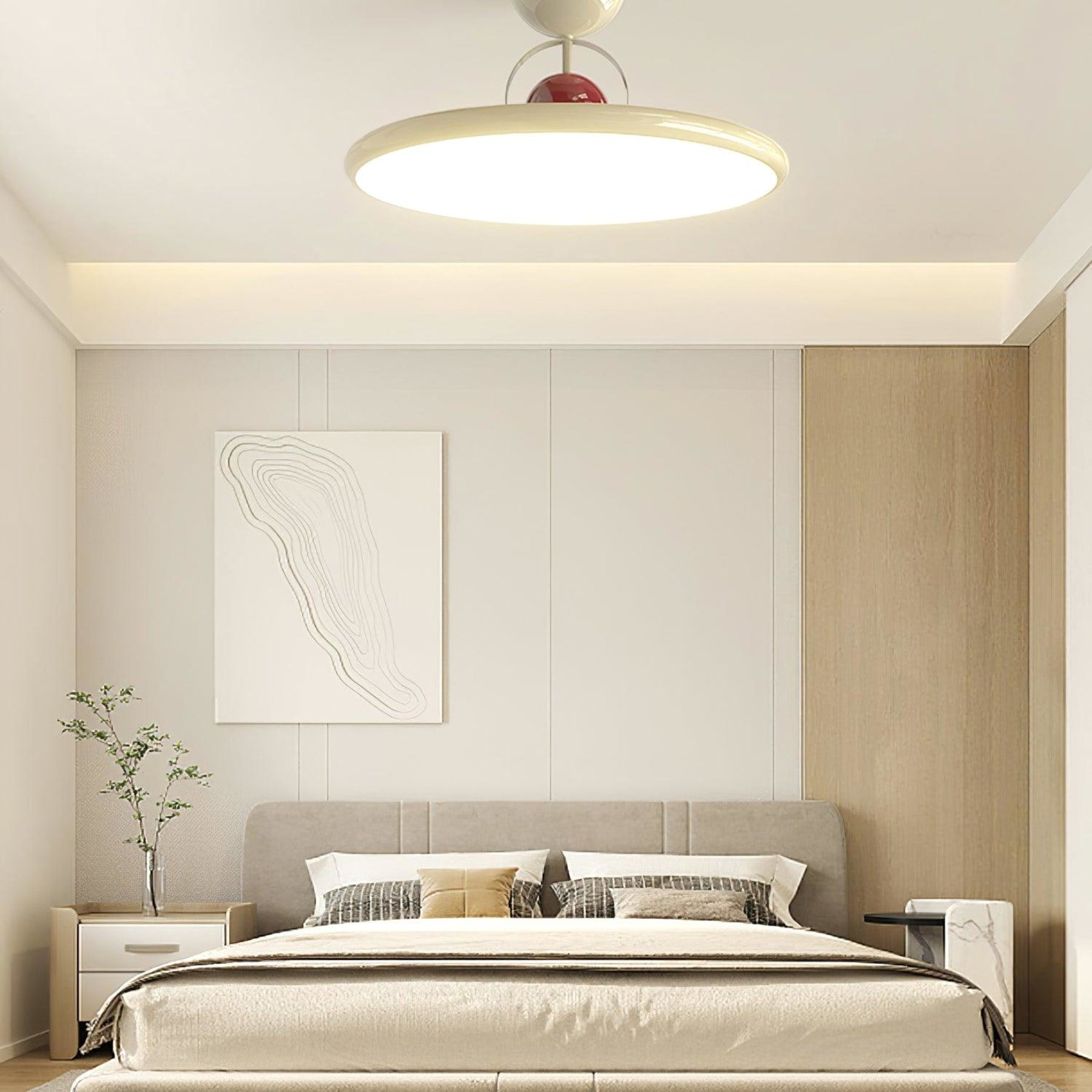 Retro Iron and Acrylic Semi-Flush Ceiling Light With Dimmable Color — Greenwich Home & Living