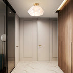Contemporary Copper and Acrylic Flush Mount Ceiling Light With Tri-Color Dimming — Greenwich Home & Living