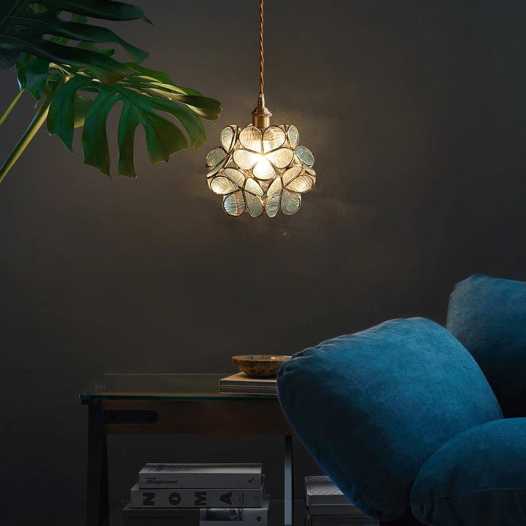 Retro Glass Pendant Light With Warm White Glow — Greenwich Home & Living