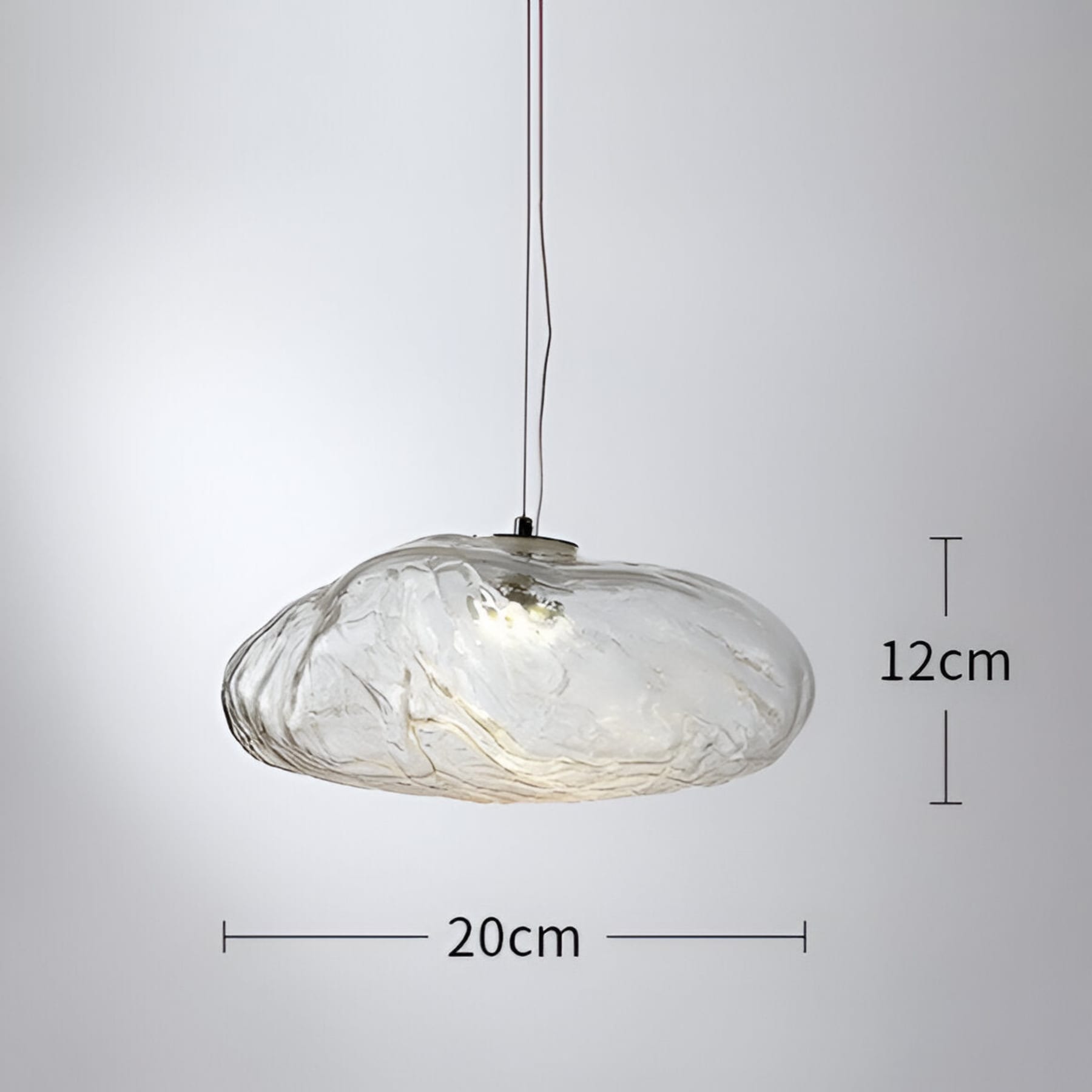 Contemporary Glass Pendant Light With Warm White Glow for Living & Dining Rooms — Greenwich Home & Living