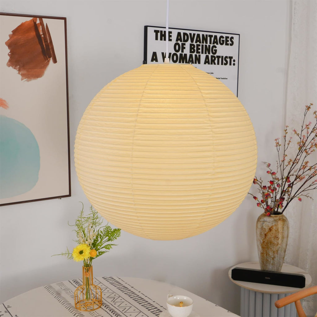 Minimalist Round Lantern Pendant Light With Warm Bulb Included for Living Room — Greenwich Home & Living