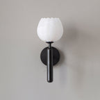Contemporary Iron and Glass Wall Light With Dual Color Temperature in Black — Greenwich Home & Living