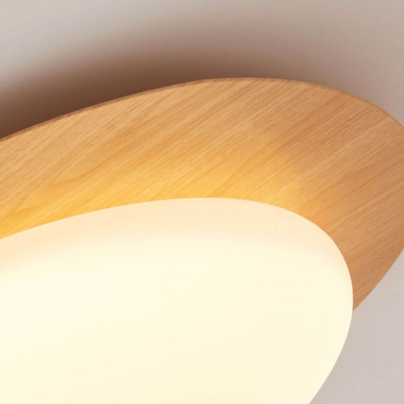 Modern Wood Flush Mount Ceiling Light With Stepless Dimming — Greenwich Home & Living