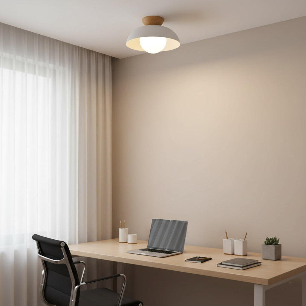 Contemporary Metal Bowl Ceiling Light for Living Room and Bedroom — Greenwich Home & Living