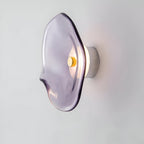 Contemporary Glass Wall Light for Living Room and Bedroom in Light Purple — Greenwich Home & Living