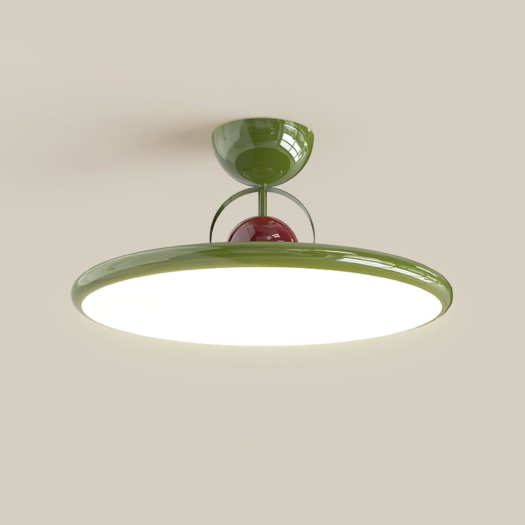 Retro Iron and Acrylic Semi-Flush Ceiling Light With Dimmable Color — Greenwich Home & Living