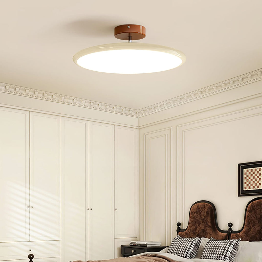 Retro Metal Semi-Flush Mount Ceiling Light With Three-Color Light — Greenwich Home & Living