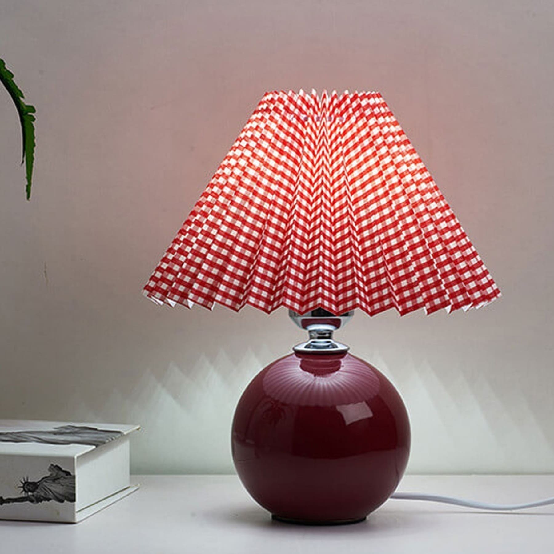 Contemporary Ceramic Table Lamp With Fabric Shade for Living Room — Greenwich Home & Living