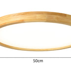 Scandinavian Wood Flush Mount Ceiling Light With Tri-Color Dimming — Greenwich Home & Living