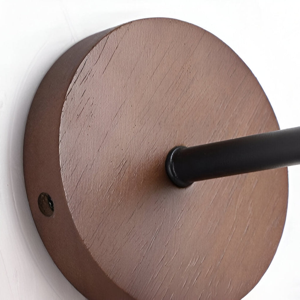 Modern Travertine and Walnut Wall Light With Warm LED Glow — Greenwich Home & Living