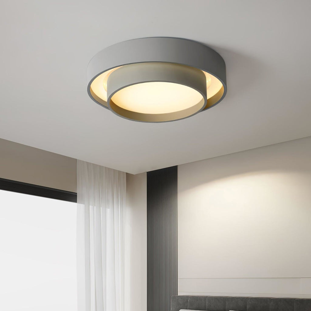 Minimalist Metal Flush Mount Ceiling Light With Bright Daylight LED — Greenwich Home & Living