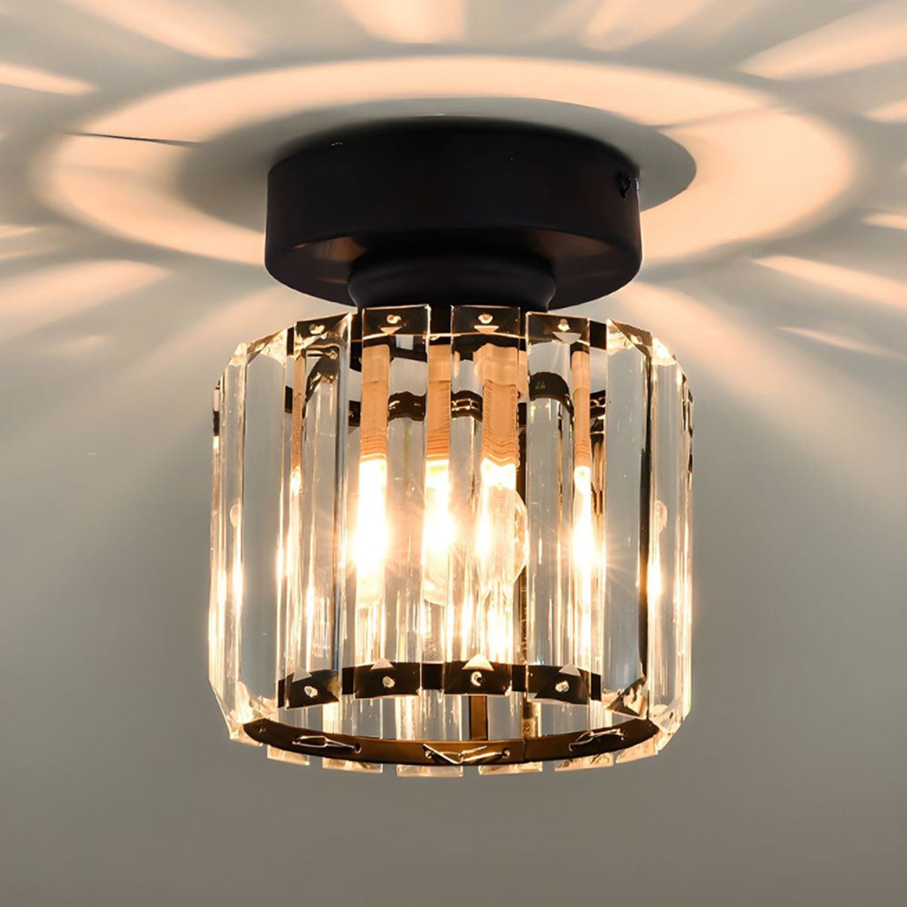 Classic Acrylic Semi-Flush Mount Ceiling Light for Hallway and Bedroom — Greenwich Home & Living