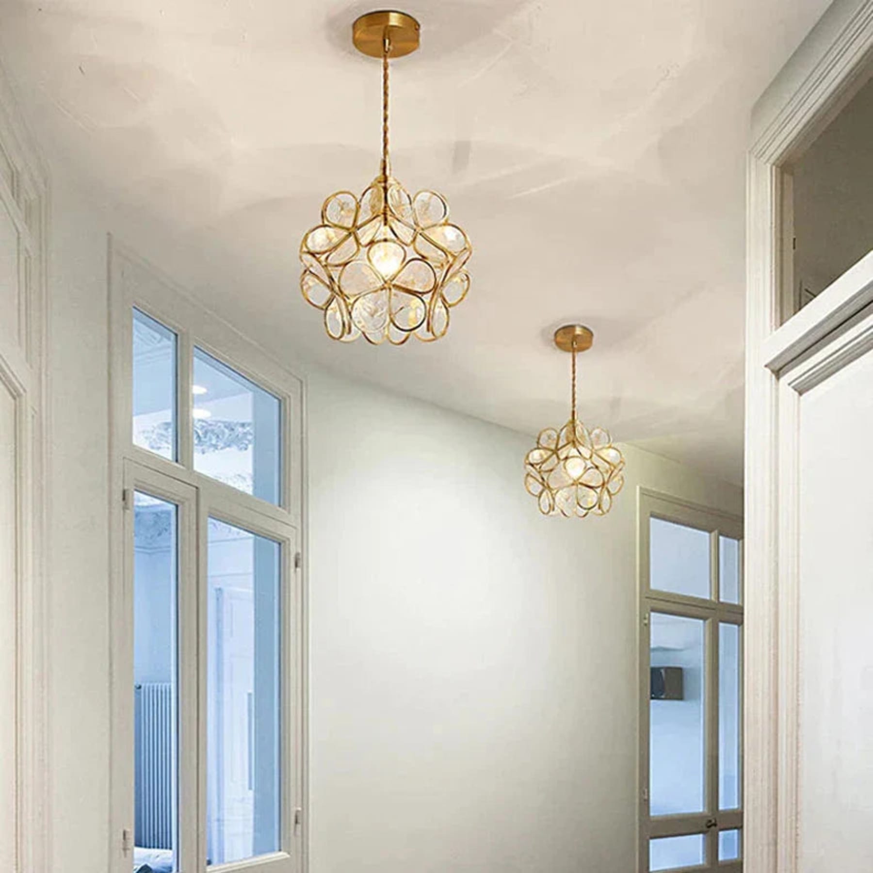 Retro Glass Pendant Light With Warm White Glow — Greenwich Home & Living