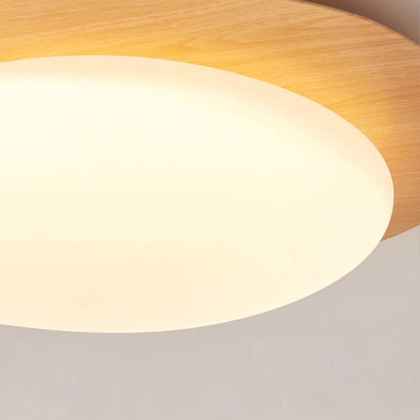 Modern Wood Flush Mount Ceiling Light With Stepless Dimming — Greenwich Home & Living