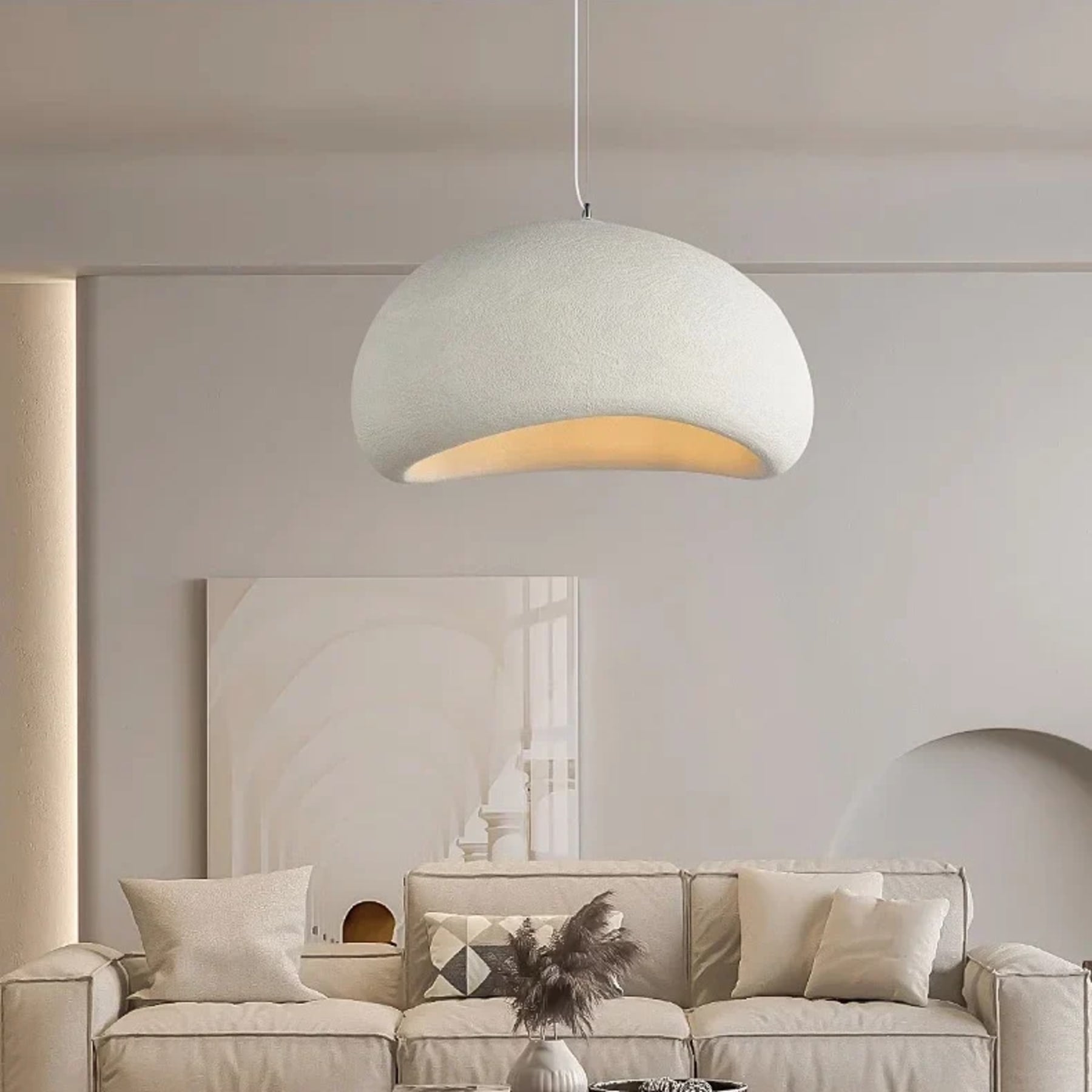 Minimalist Polystyrene Pendant Light for Living Room and Dining Room — Greenwich Home & Living