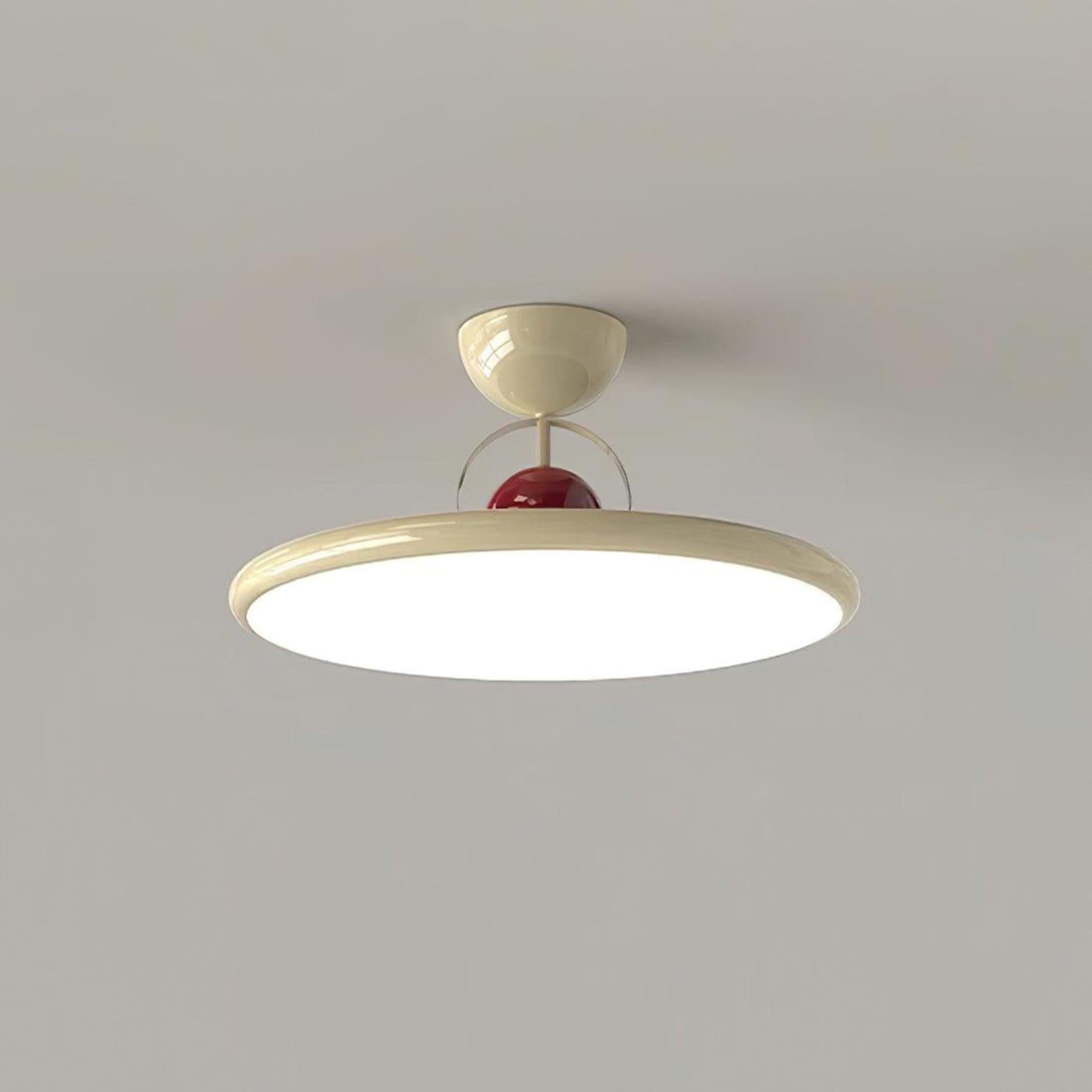 Retro Iron and Acrylic Semi-Flush Ceiling Light With Dimmable Color — Greenwich Home & Living