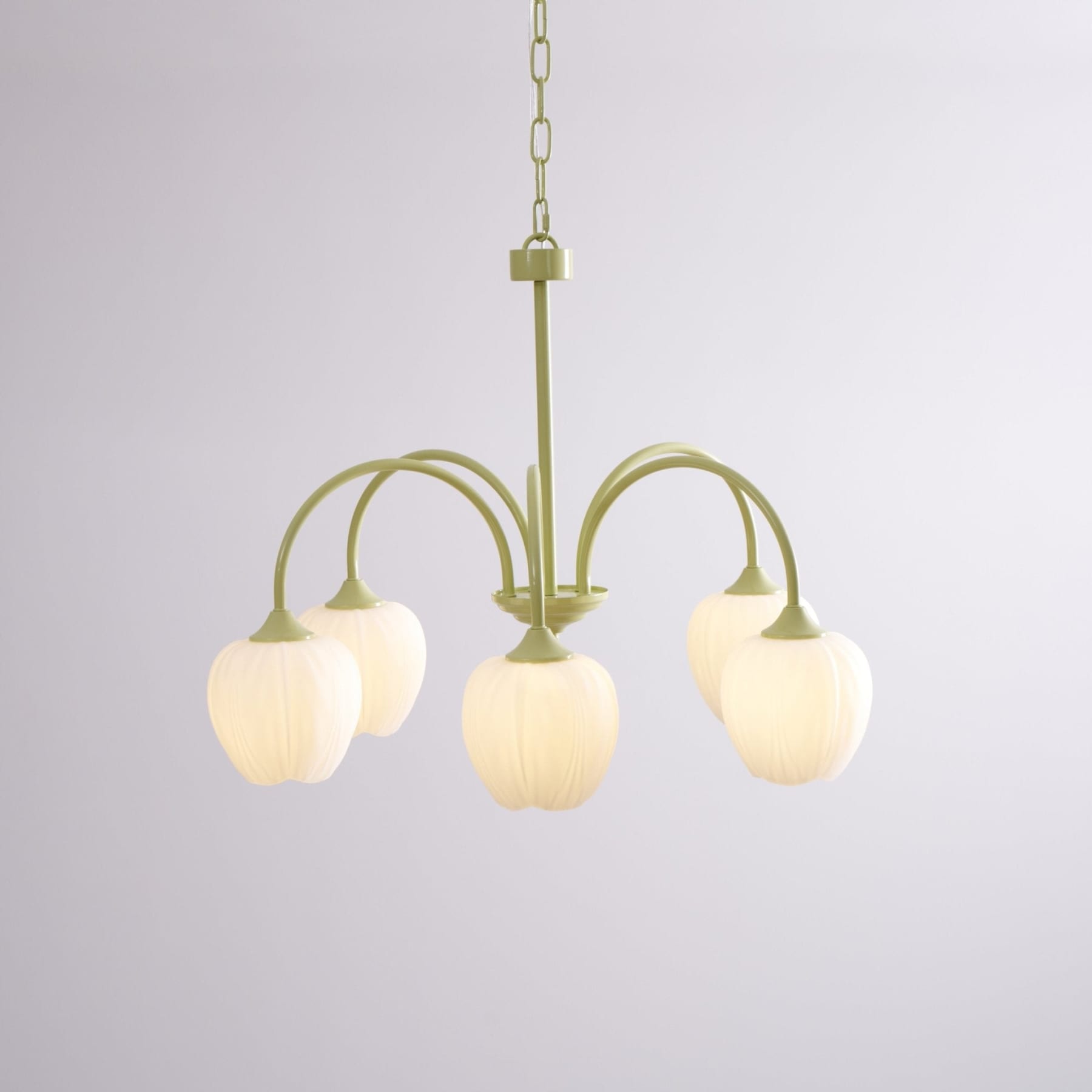 Retro Metal and Glass Chandelier With Selectable Color Light for Living and Dining Rooms — Greenwich Home & Living