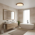 Scandinavian Wood Flush Mount Ceiling Light With Adjustable Color Temperature — Greenwich Home & Living
