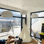 Minimalist Resin Pendant Light With Selectable Light Colors for Living Room — Greenwich Home & Living